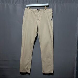 Rip Curl Mens Chino Pants Size 34 Khaki Tan Stretch The Searchers Straight Leg